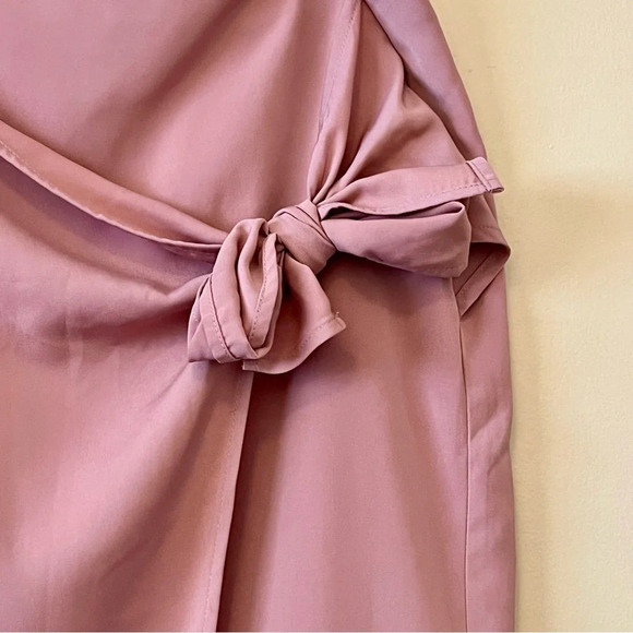 Banana Republic| NEW Pink Pencil Short Skirt Sarong  Side Tie Size US 4 NWT - Picture 3 of 9